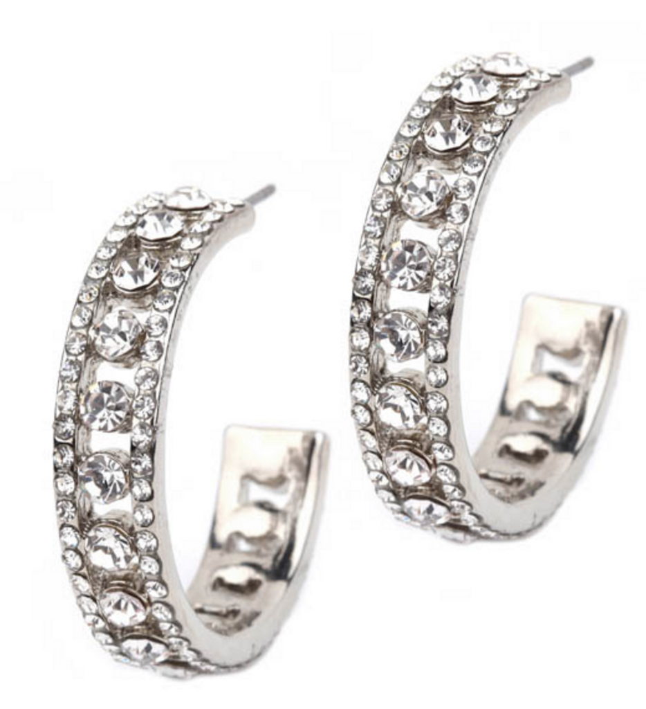 Wide Pave Hoop