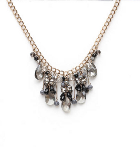Smoke & Black Stone Statement Necklace