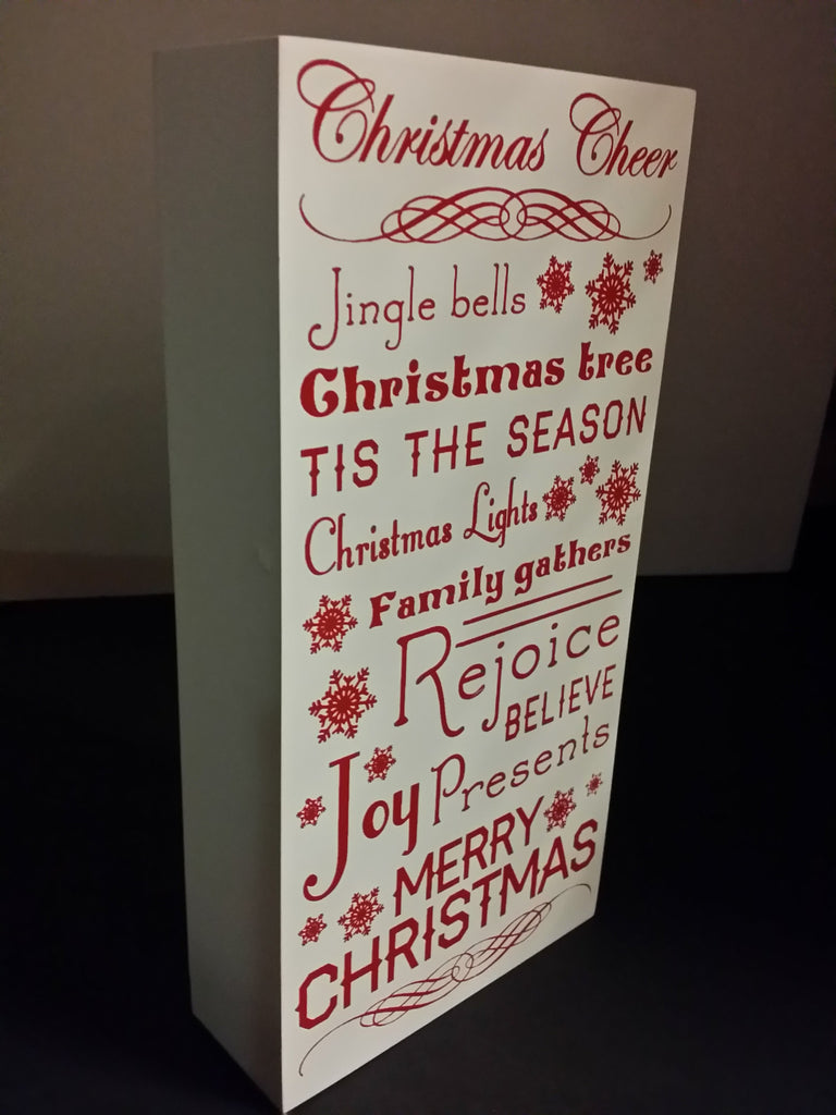 Holiday block sign