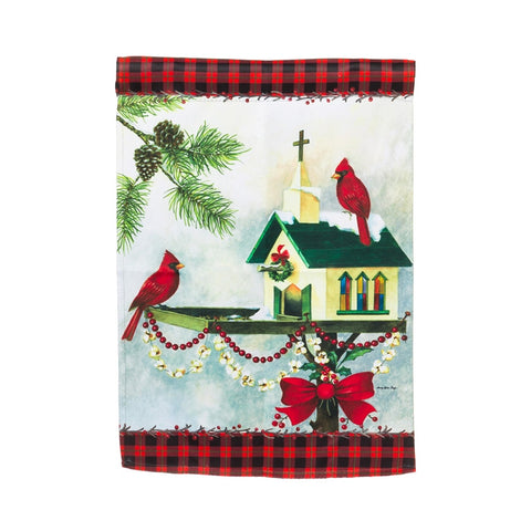 Christmas in the Garden Garden Suede Flag