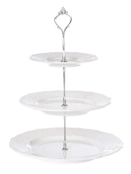 White Ceramic 3 Tier Server