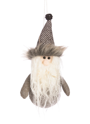 Plush Santa Ornament