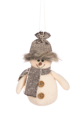 Plush Snowman Ornament