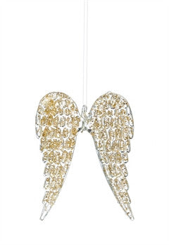 Angelic Wing Glass Ornament