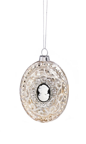 Silver Cameo Glass Ornament