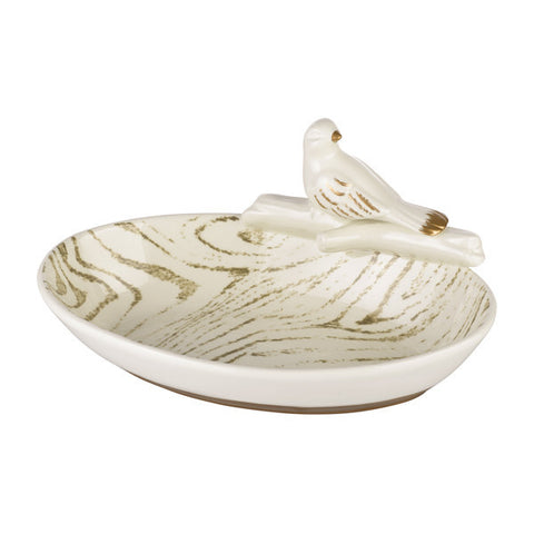 Soiree Oval Dish with Bird