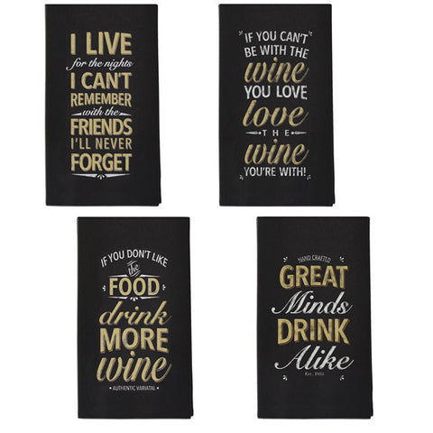 Tea Towel w/Wine Quotes