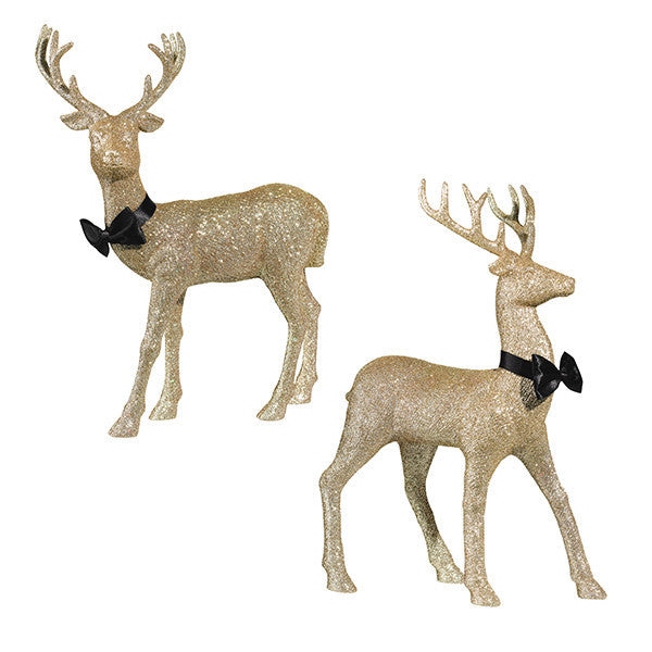 Merry & Bright Dashing Deer with Bowtie Figurine
