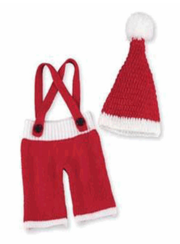 Childrens Santa Suspender and Hat Set