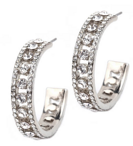 Wide Pave Hoop