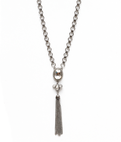 Vintage Clear Pendant Necklace